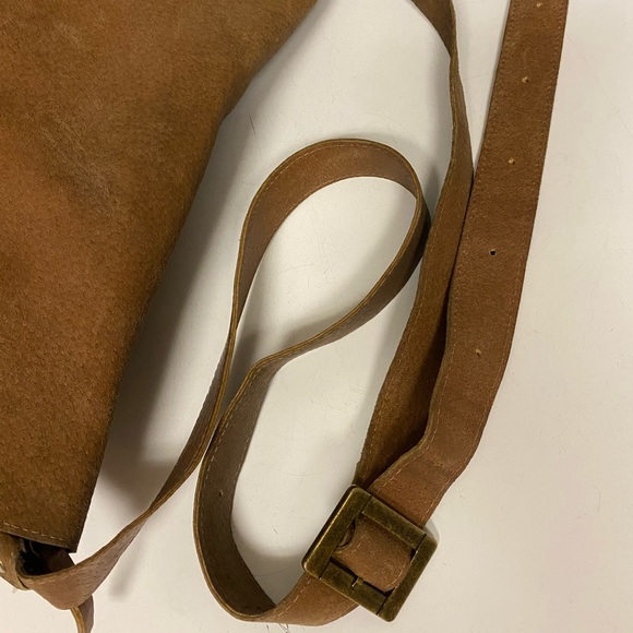 Mayko Suede Leather Crossbody Messenger Bag - Picture 12 of 17